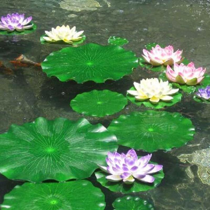 Bonsai Garden With Pond - 2026 Artificial Water Lily Lotus Leaf