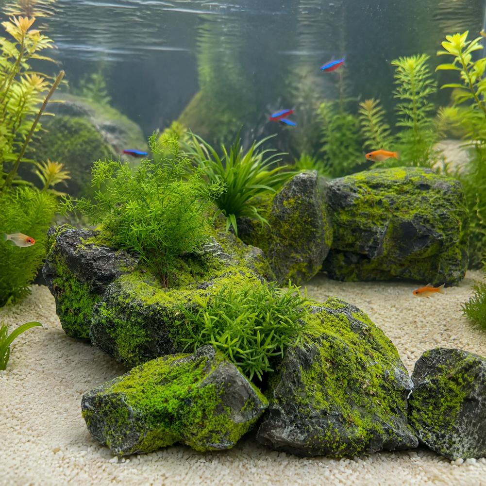 Bonsai Garden With Pond - Artificial Moss Rocks for Landscaping Lightweight