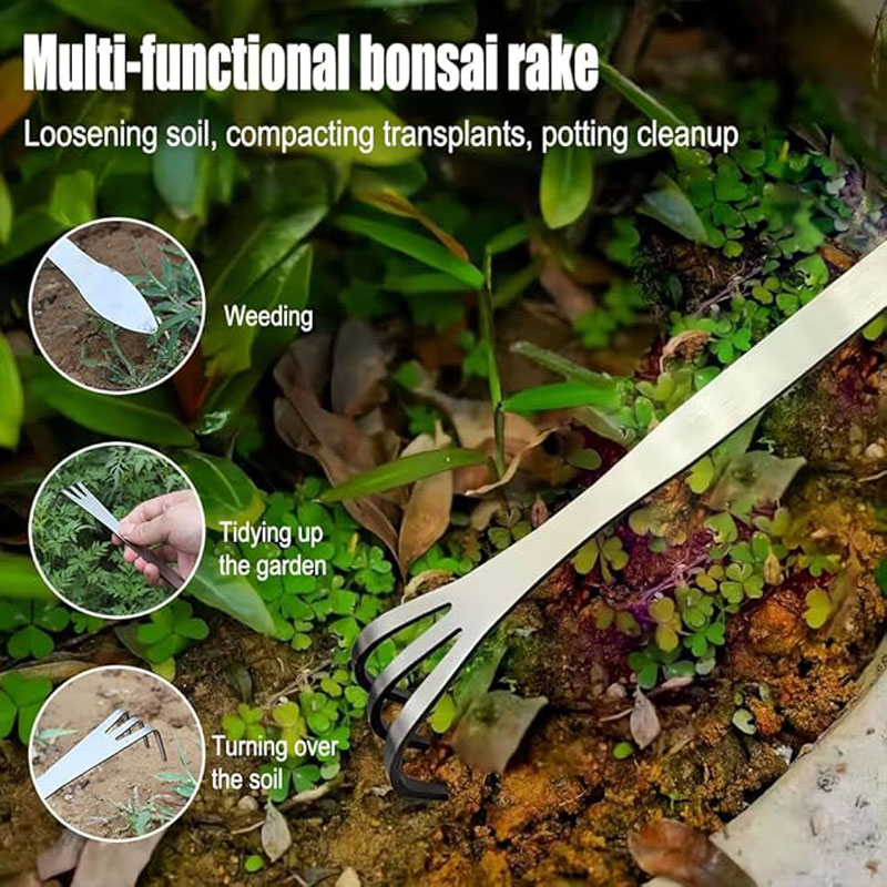 Stainless Steel Root Rake Hand - đánh giá và giá Bonsai Garden Rake