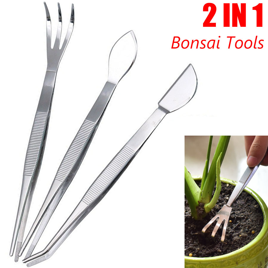 2-in-1 304 Stainless Steel Pro - đánh giá và giá Bonsai Garden Rake