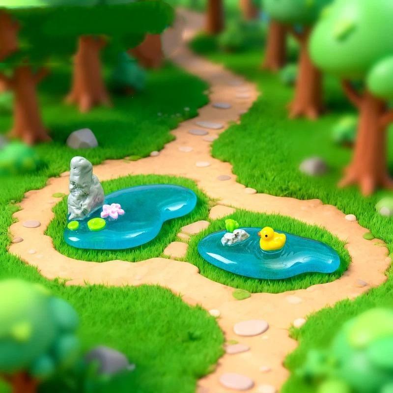 ⑧ Mini Resin Pond Ornaments Wi - đánh giá và giá Bonsai Koi Garden