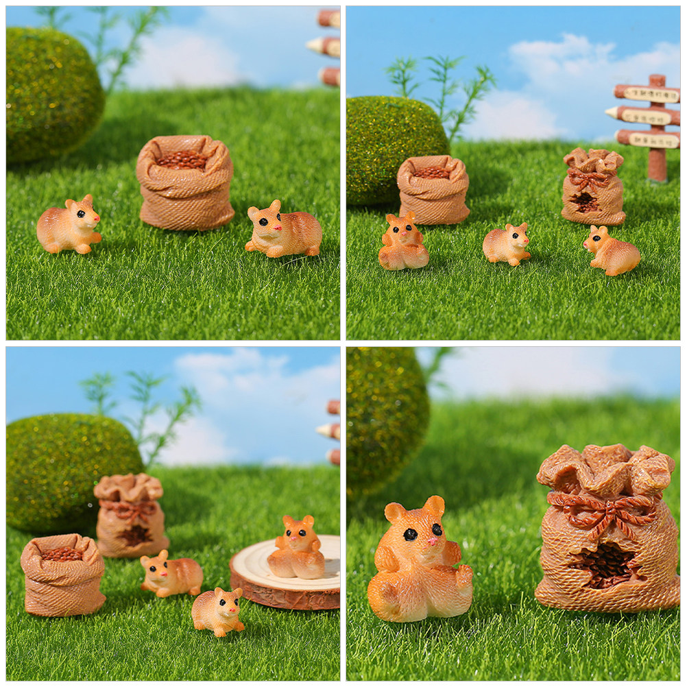 1Set Cute Resin Mini Rat Ornam - đánh giá và giá Bonsai Garden With Pond