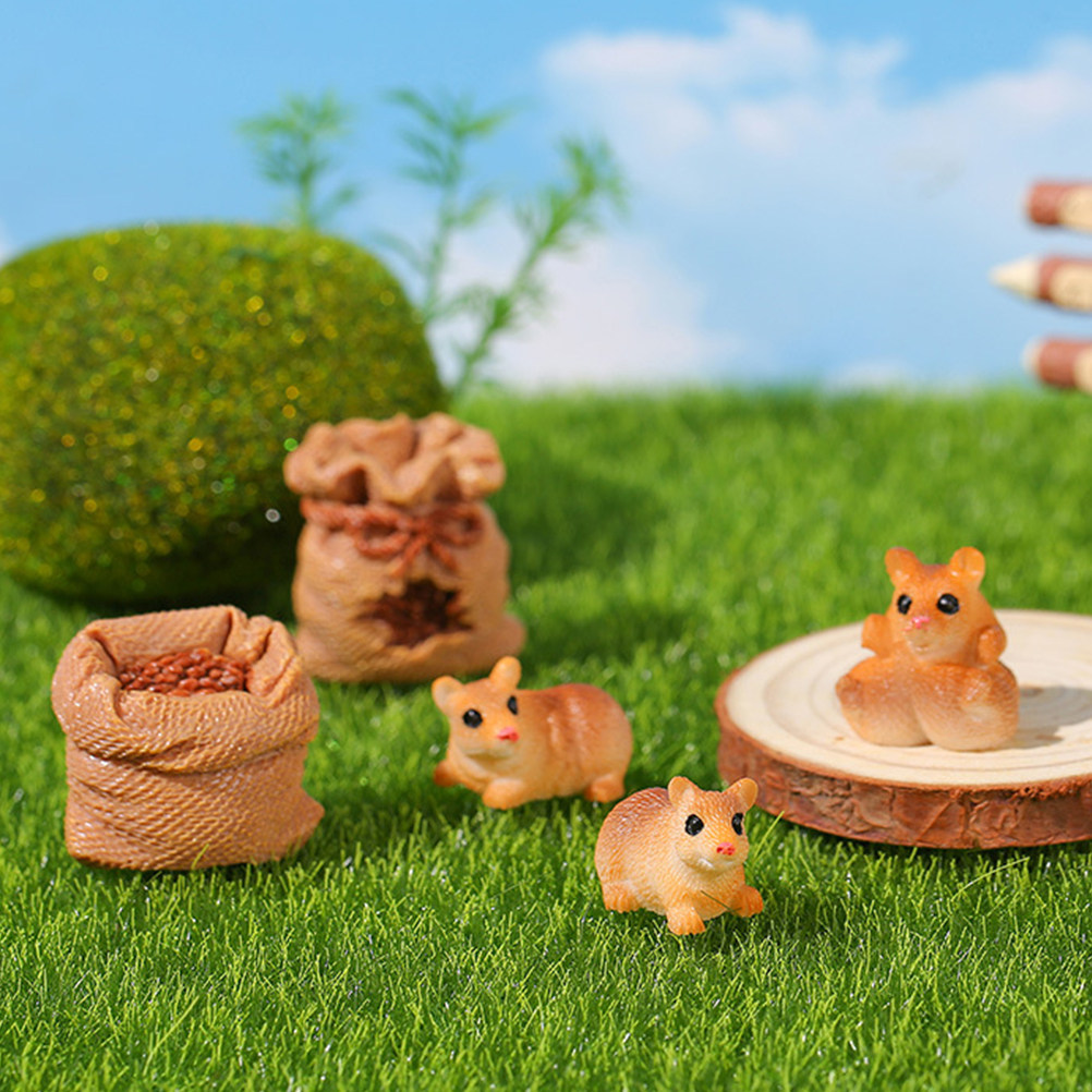 1Set Cute Resin Mini Rat Ornam - đánh giá và giá Bonsai Garden With Pond