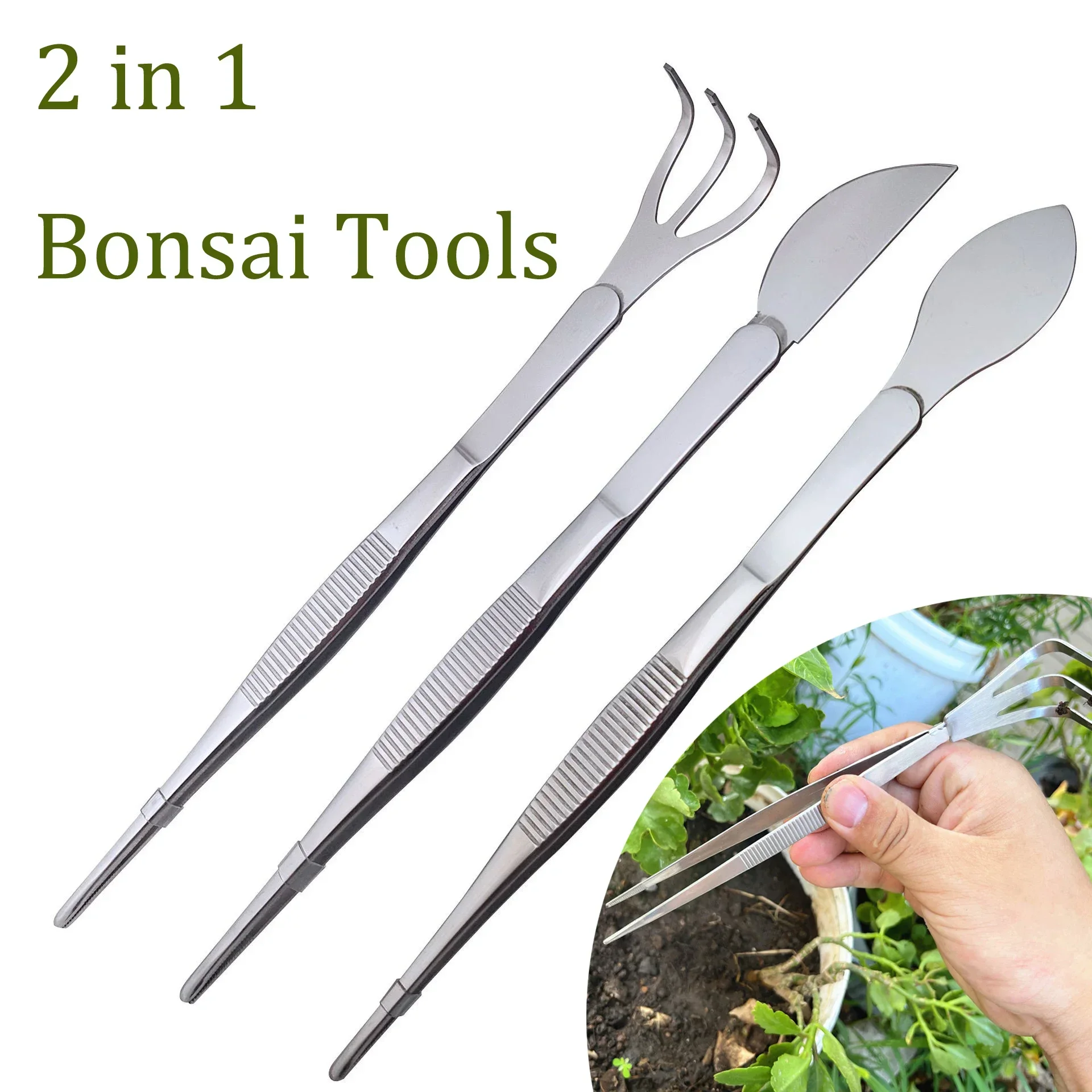 1pc 2-in-1  304 Stainless Stee - đánh giá và giá Bonsai Garden Rake