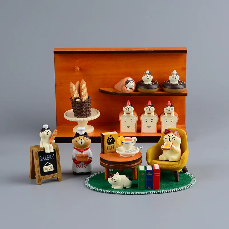 Zakka Style Cartoon Cat Bread  - đánh giá và giá Japan Bonsai Garden
