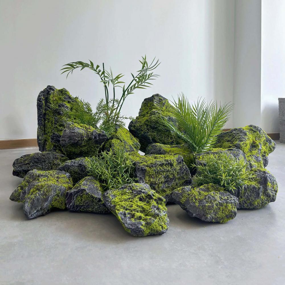 Artificial Moss Rocks for Land - đánh giá và giá Bonsai Garden With Pond