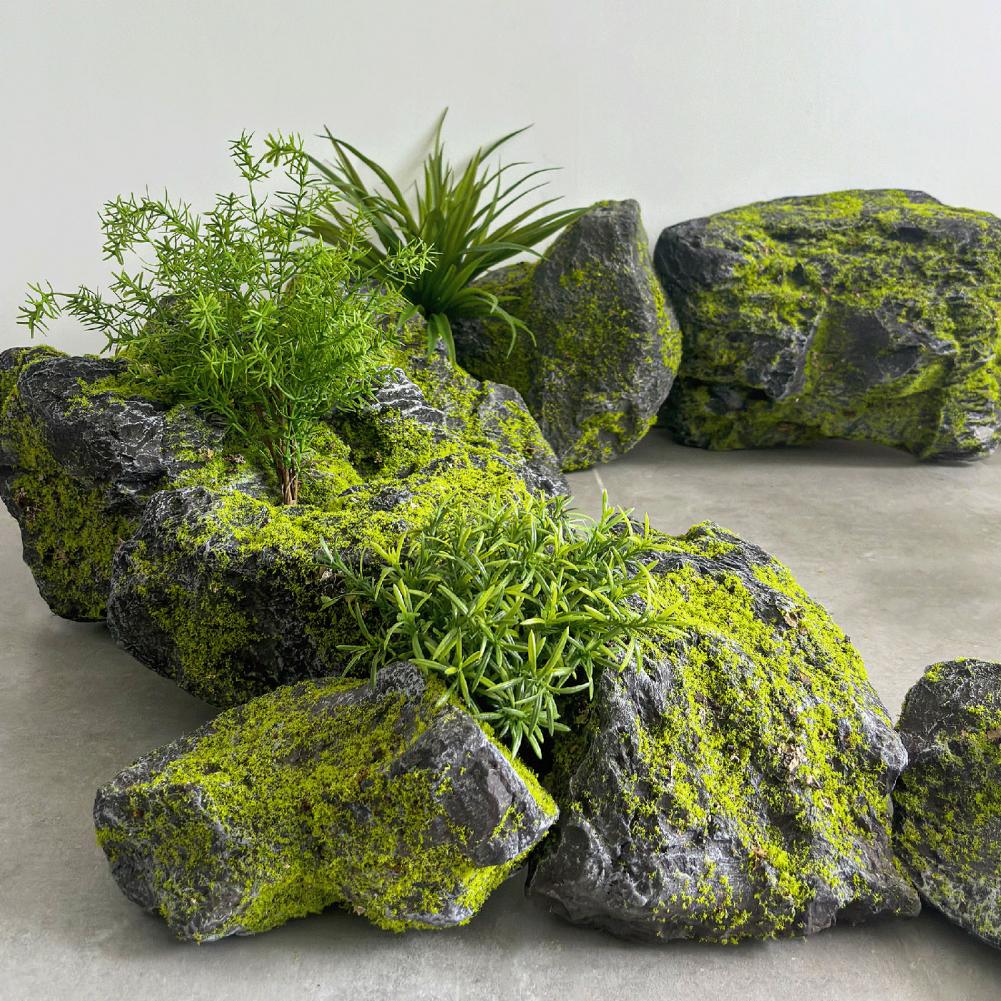 Artificial Moss Rocks for Land - đánh giá và giá Bonsai Garden With Pond