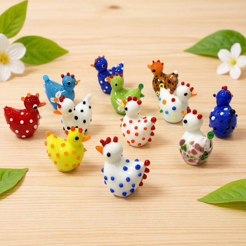 2PCS Handmade Cute Glass Chick - đánh giá và giá Japan Bonsai Garden
