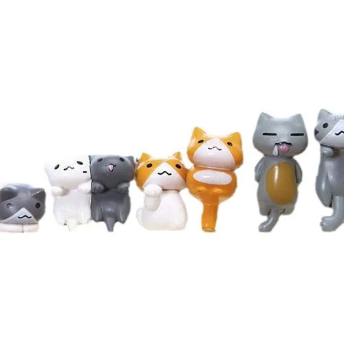 6Pcs/Set Cartoon Lucky pvc Cat - đánh giá và giá Japan Bonsai Garden